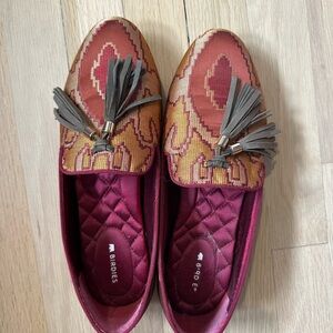 Birdies Red and Orange Flats with Tassels